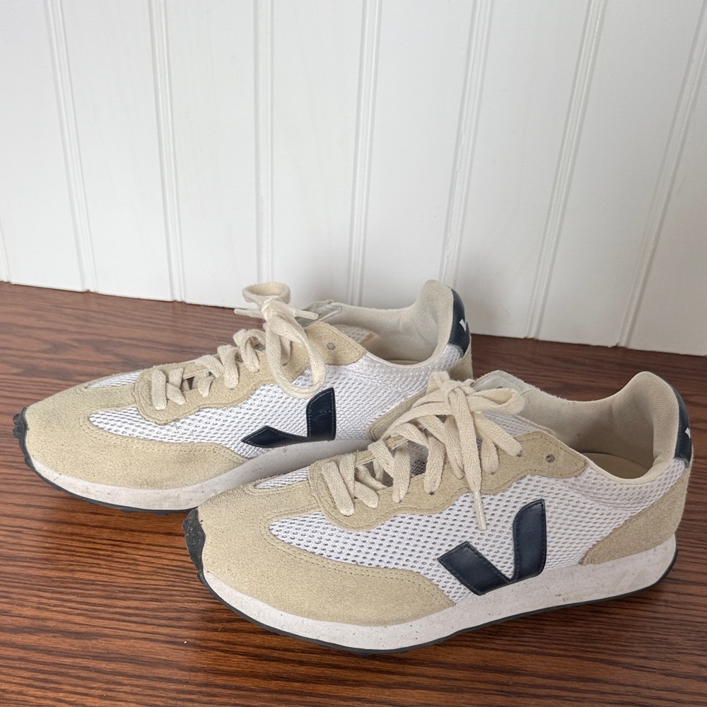 Veja Women’s White and Beige Sneakers
